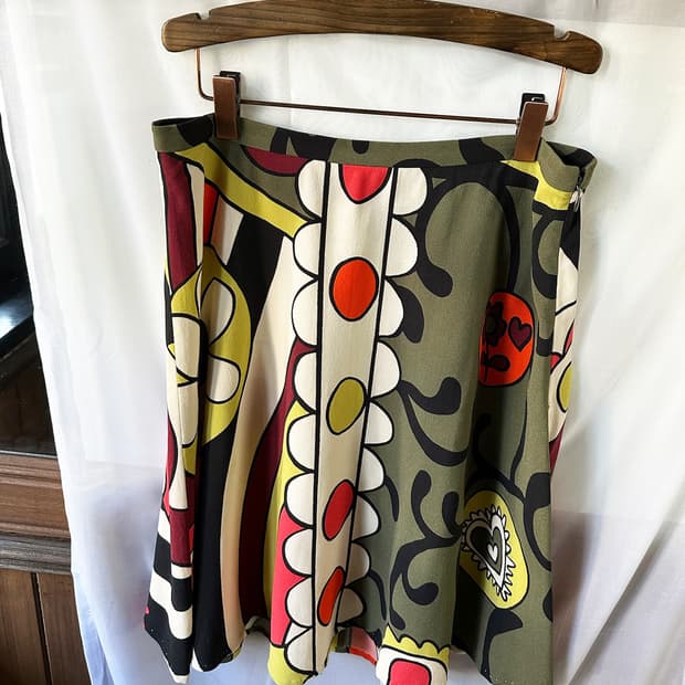 VALENTINO pop art skirt