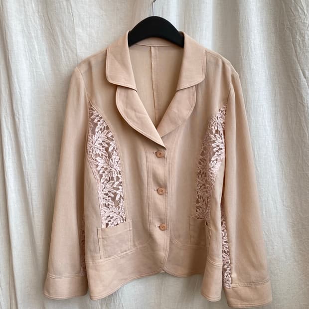 연핑크 레이스 자켓(M-L)