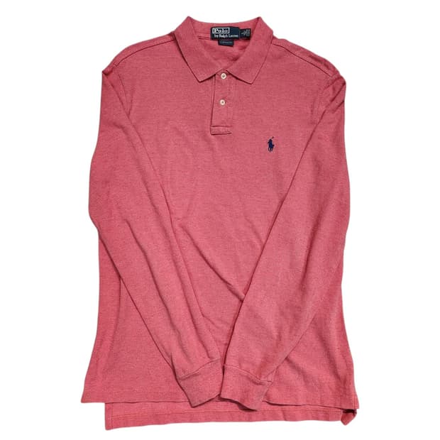폴로 랄프로렌 커스텀핏 카라 니트 레드 (L)
