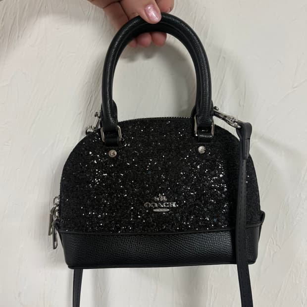 코치 블랙 미니 토트백 크로스백