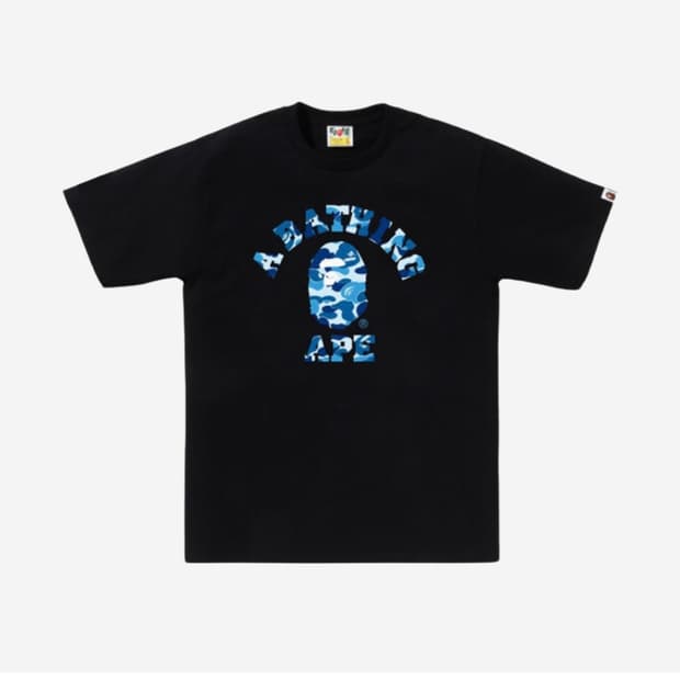 [XL] 새상품 베이프 카모 컬리지 티셔츠 블루
