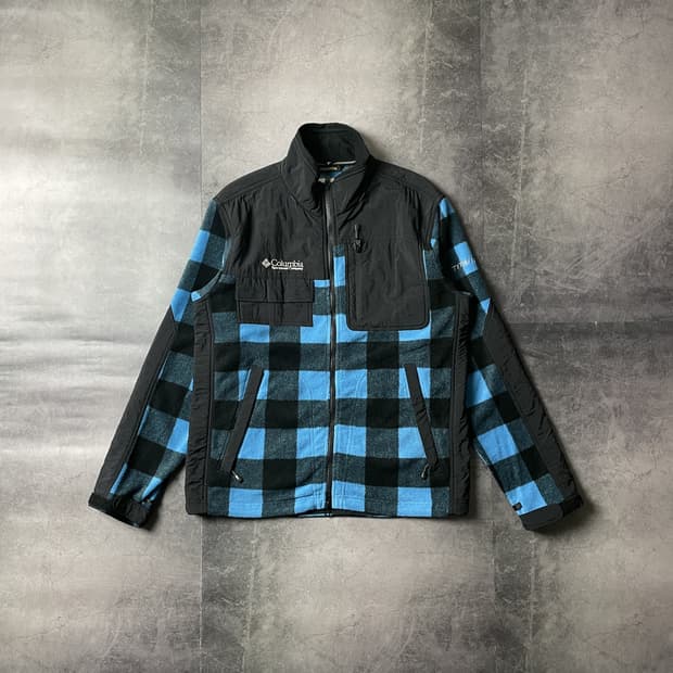 COLUMBIA 컬럼비아 빈티지 체크 플리스 후리스자켓 A00466