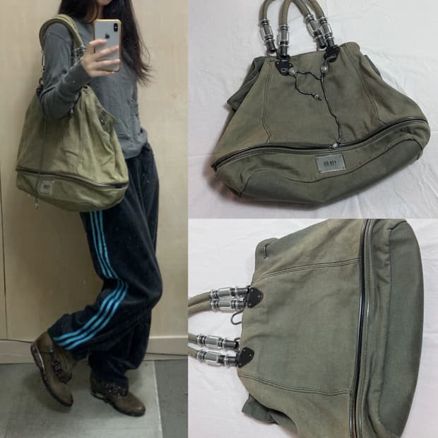 8월세일[직수입] 빈티지 RARE diesel 오버사이즈 숄더백 카키