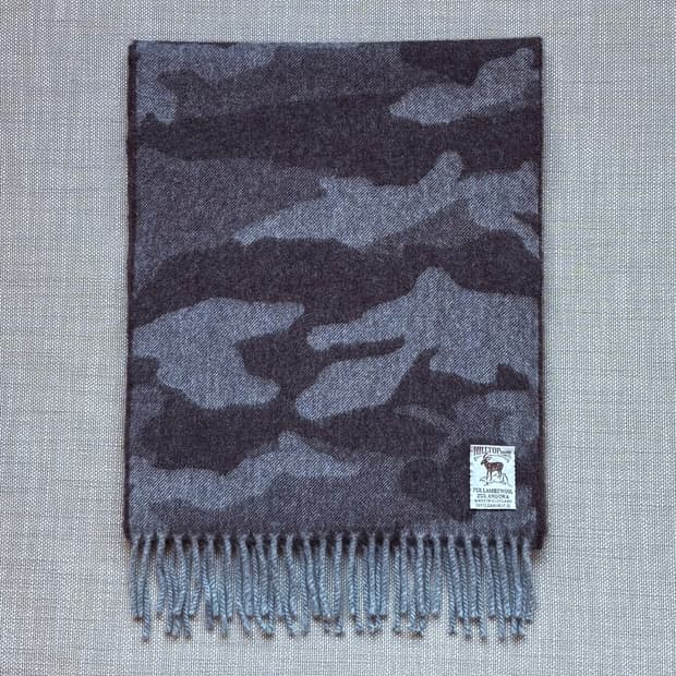 Scotland 힐탑 브랜드 울 앙고라 카모 머플러 