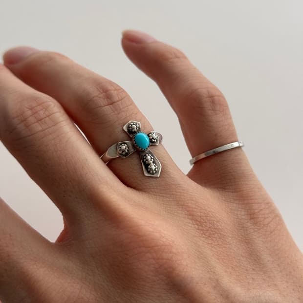 TURQUOISE RING 십자가 터키석 반지