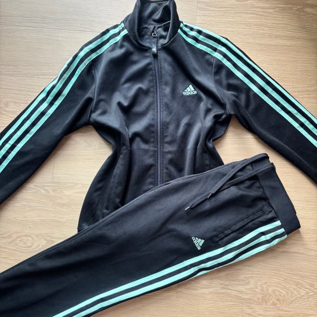 아디다스 민트블랙 져지/바지 셋업 90