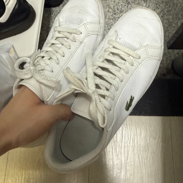 라코스테 흰색 단화