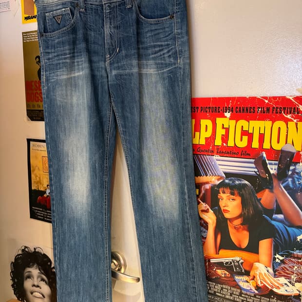 게스 워싱 데님 팬츠