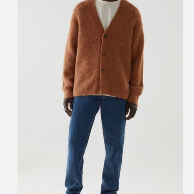 코스 옴므 알파카 울 가디건 