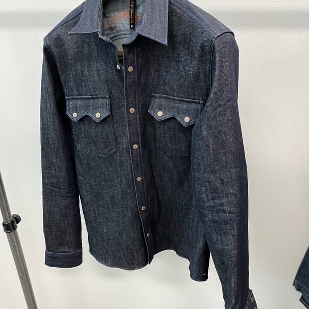 슬림100) 누디진 데님셔켓 