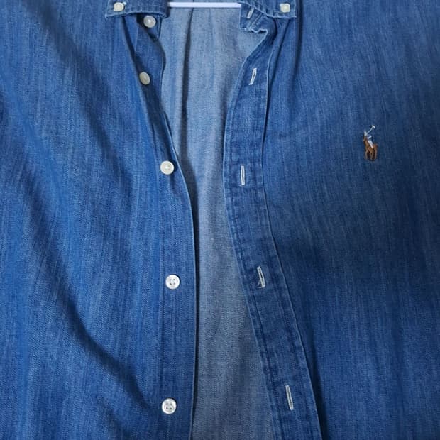 폴로 데님셔츠 + 퍼블릭피겨 샴브레이셔츠