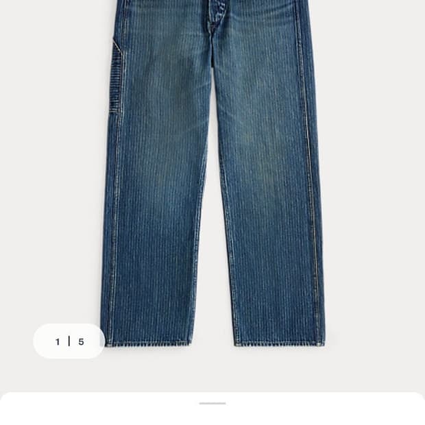 Rrl 빈티지파이브포켓 자카드 데님 진