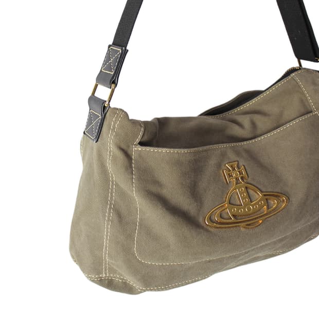 VIVIENNE WESTWOOD 비비안웨스트우드 캔버스 숄더백