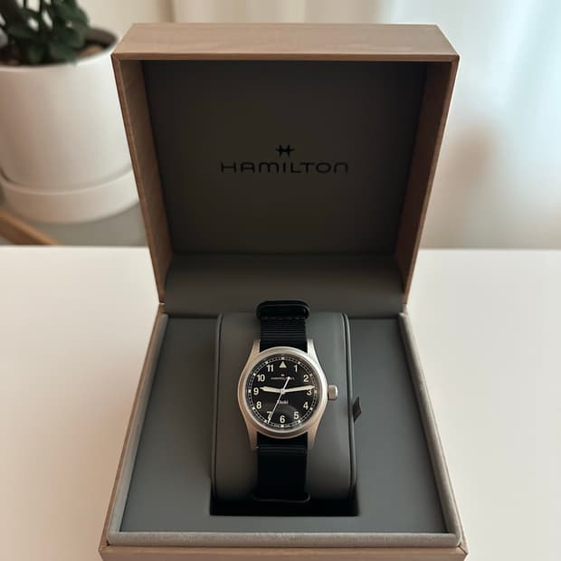 해밀턴 카키필드 쿼츠 풀박스