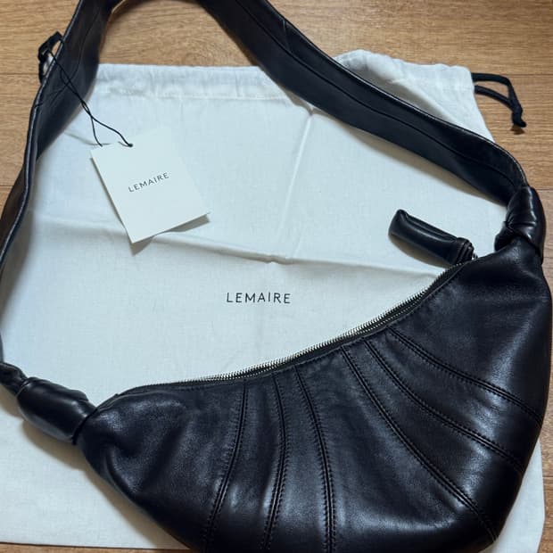 르메르 크루아상백 스몰 양가죽 다크초코