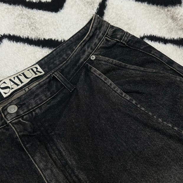 [XL]Satur 세터 비날레스 브러쉬 워시드 데님팬츠