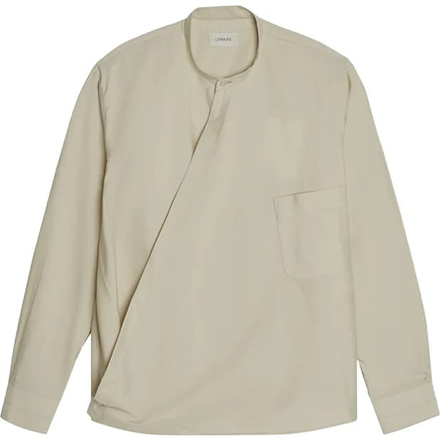 [새제품]XL 르메르 랩오버 셔츠 라이트세이지 오버셔츠