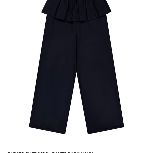 코이세이오 PLEATS OVER WOOL PANTS DARK NAVY