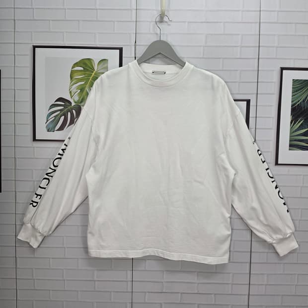 몽클레어 지니어스 x 하이케 코튼 긴팔 로고 티셔츠 XS사이즈 남여공용