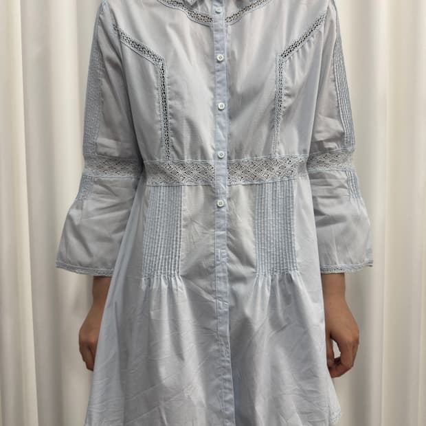 blue lace shirt