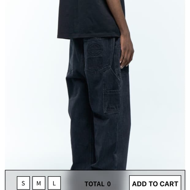 플라스틱프로덕트 MPa PAINTER DENIM PANTS (BLACK)