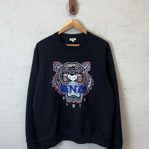 겐조 타이거 자수 맨투맨 블랙