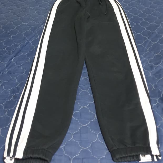 아디다스 아디브레이크 스냅버튼 스웨트 조거팬츠 블랙 (M)