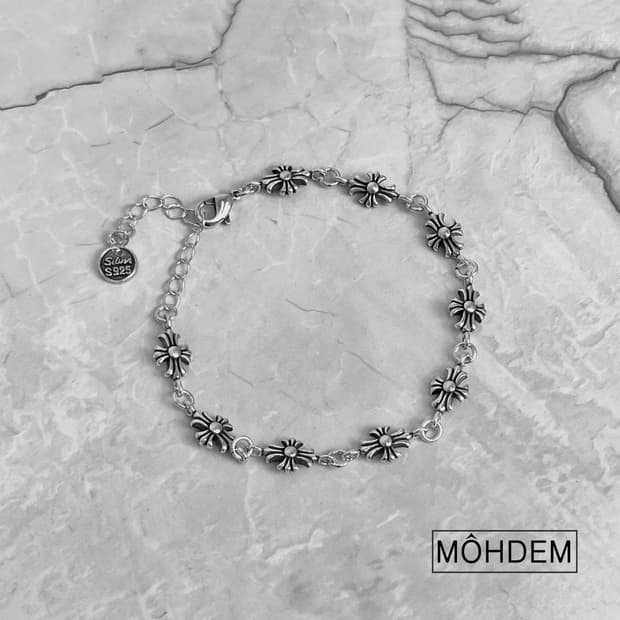 (Unise) 크로스7 실버 체인팔찌