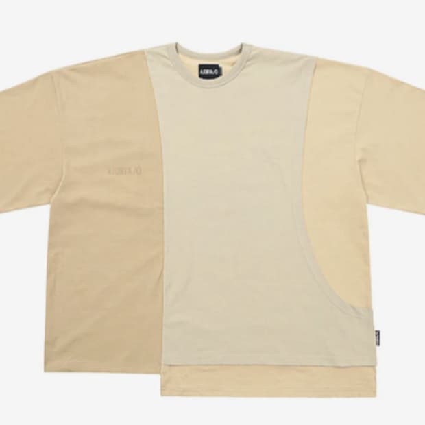 아조바이아조 Mixed T-Shirt [BEIGE] XL사이즈