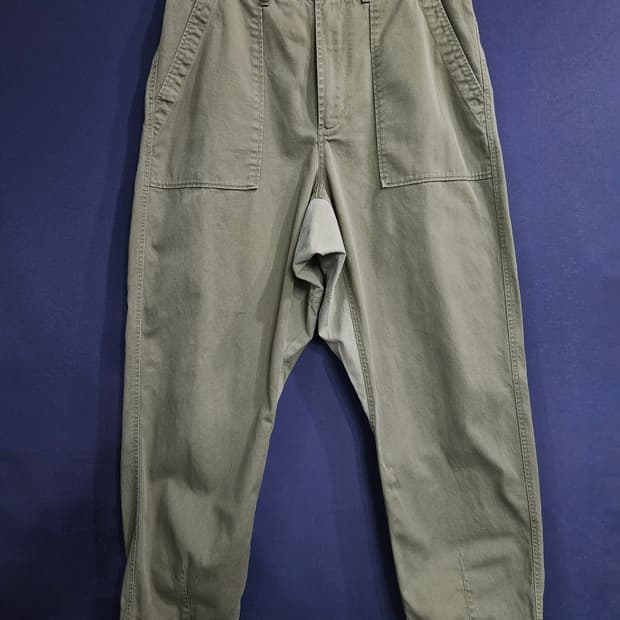유니버셜웍스 카키 남성 허리 32 데님 배기팬츠 