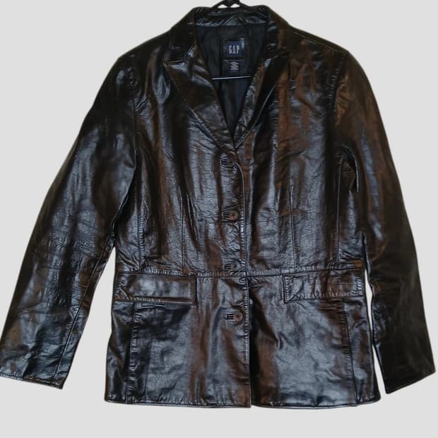 올드 갭 레더 블레이저