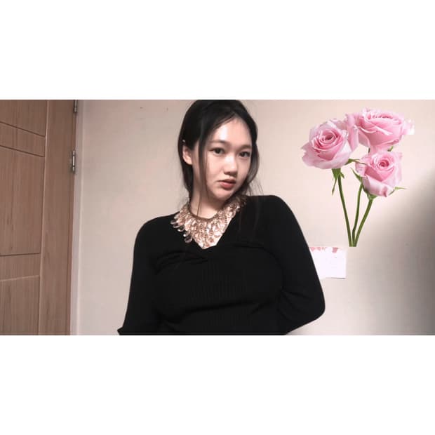 블랙 크롭 니트 🐚 