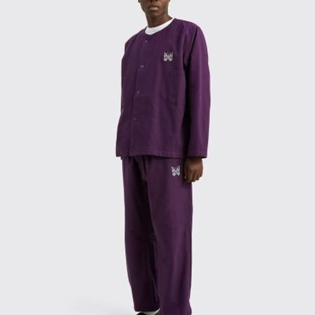 코튼 플라넬 니들스 팬츠 퍼플