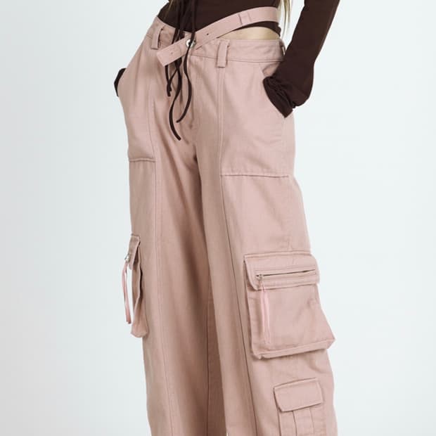 페인오어플레져 닉스 카고팬츠 핑크