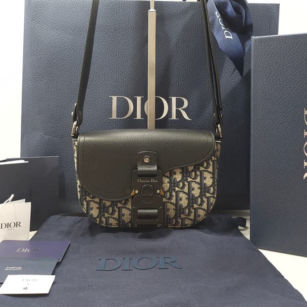 [정품] 디올 오블리크 미니 새들 플랩 메신저백