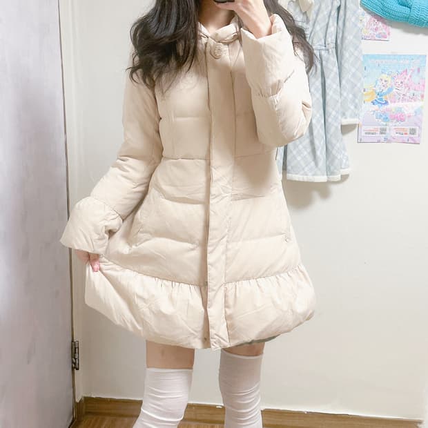 빈티지 핑크 리본 패딩 히메갸루 로걀 라떼 짜잔씨 히메카지 리즈리사깔