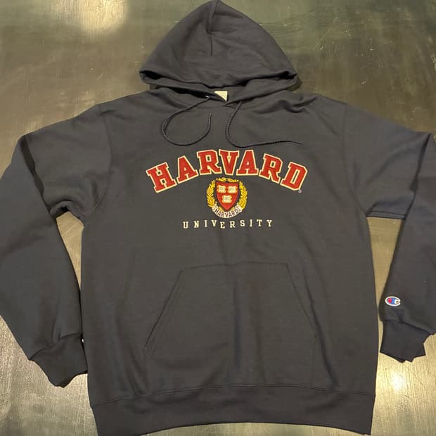 M) 챔피온 하버드 대학 후드티 네이비