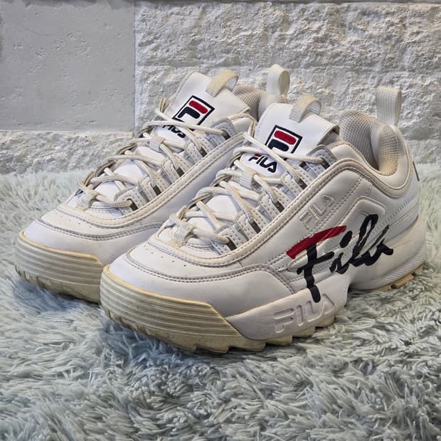 6q-22:휠라 디스럽터 2 프리즘 로고 화이트 (260mm)