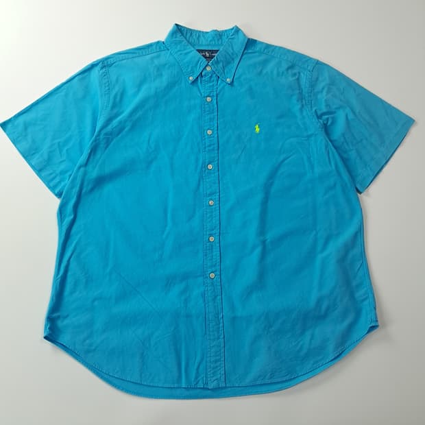CJ282 2XL 폴로 클래식핏 캐리비안블루 반팔 셔츠 남방