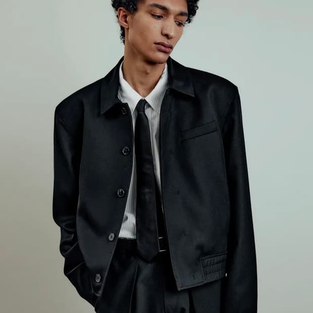 LMOOD 엘버튼 울 블렌드 자켓 트윌 black