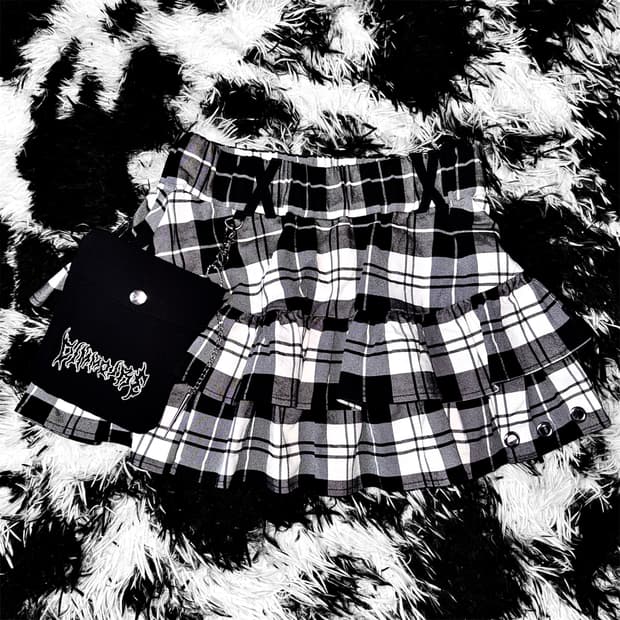 DIMMOIRE 체크 프릴 스커트 치마