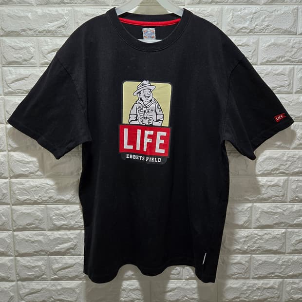 이벳필드 플란넬 코튼 반팔티 95~100