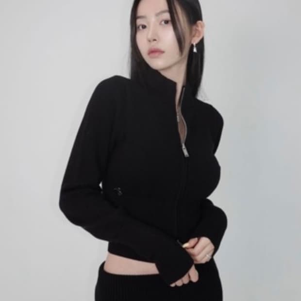 페일제이드 하이넥 니트 집업