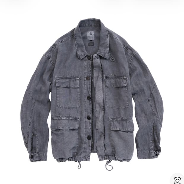 (3)폴리테루 린넨 필드 자켓 25FW 페이디드 블루