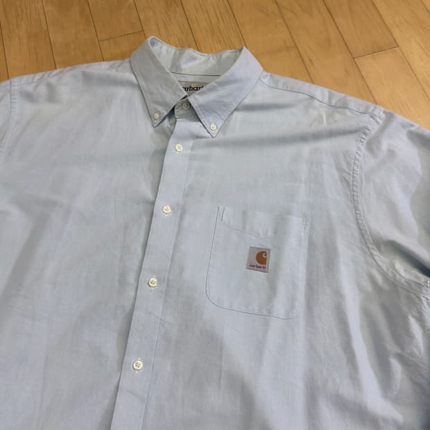 [칼하트] 가슴 74 역대급 빅사이즈! 라이트블루 오버사이즈 코튼 셔츠