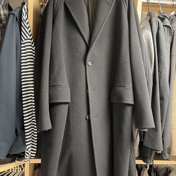 오라리 모저 캐시미어 코트 블랙 5사이즈