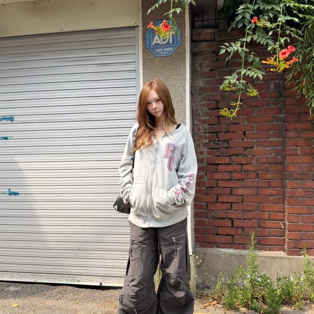 히스테릭글래머 레터링 집업