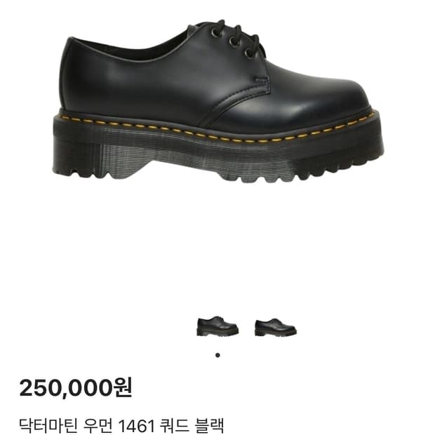 닥터마틴 1461 쿼드 블랙