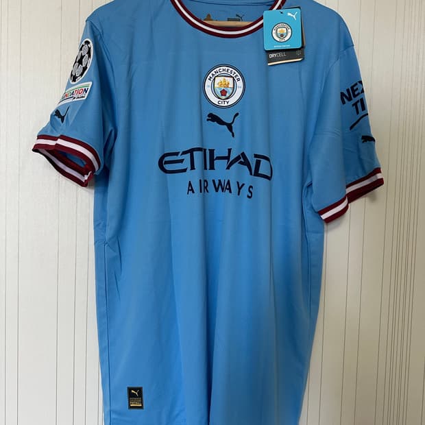 22-23 맨체스터시티 홈 홀란드 챔스 풀마킹 3XL 맨시티 유니폼