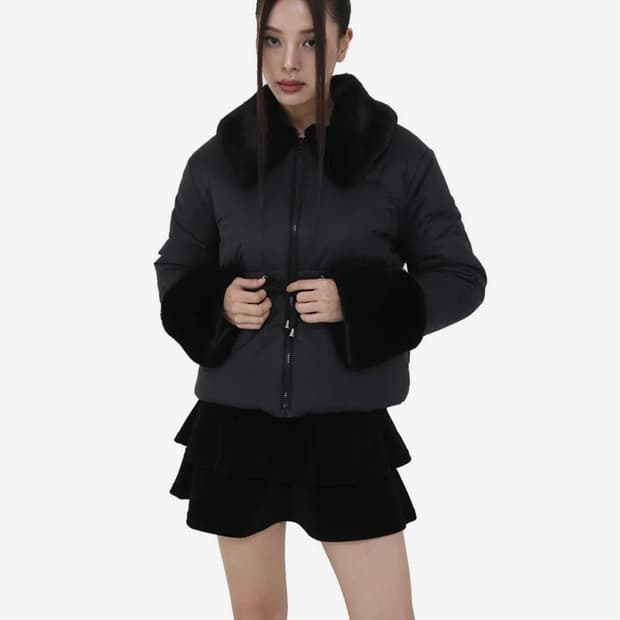 어글리쉐도우 퍼 카라 패딩 판매해요 퍼자켓 무스탕